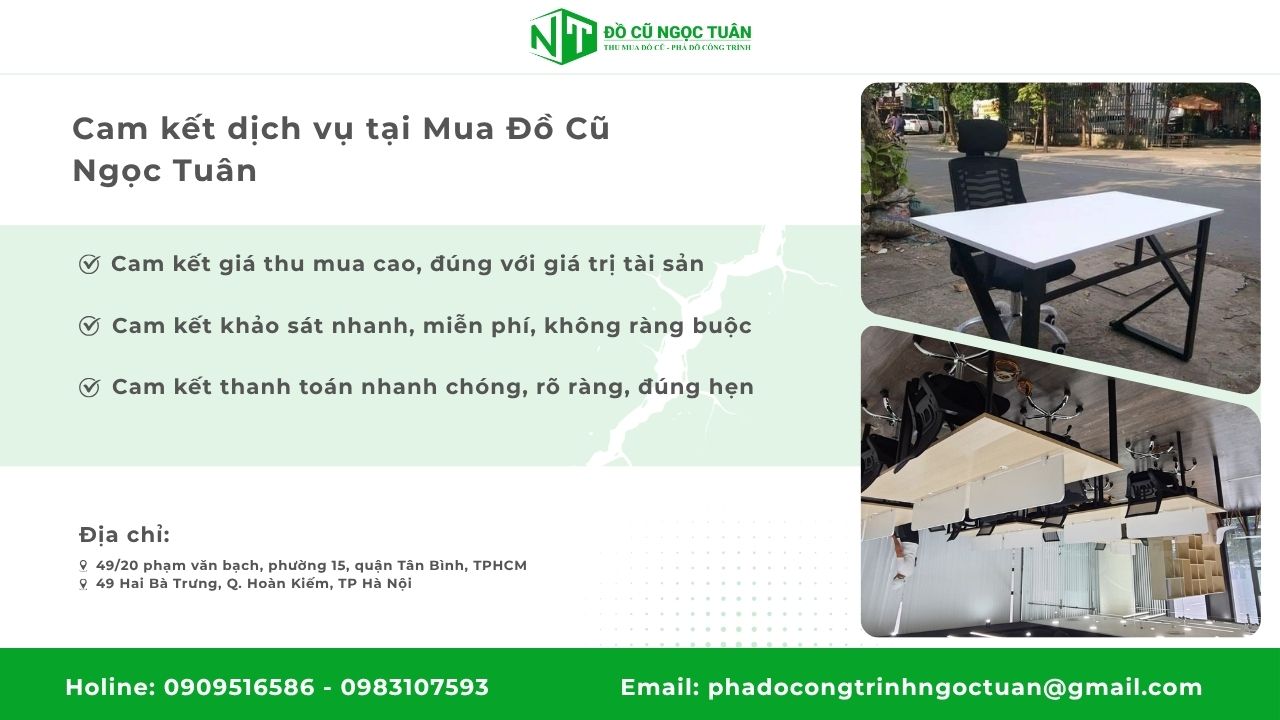 Cam kết dịch vụ tại Mua Đồ Cũ Ngọc Tuân