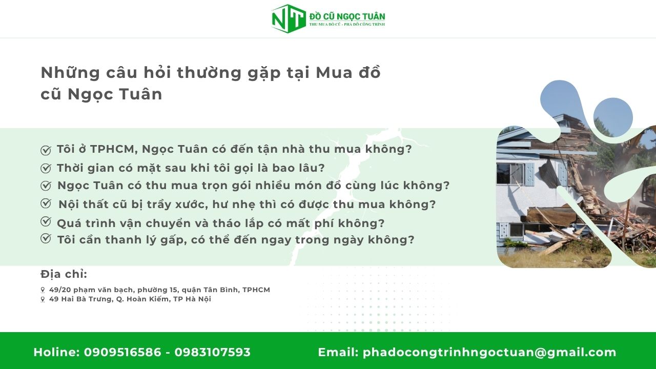 Những câu hỏi thường gặp tại Mua đồ cũ Ngọc Tuân
