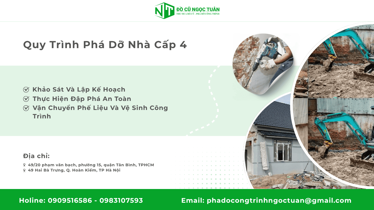Quy Trình Phá Dỡ Nhà Cấp 4 Tại Ngọc Tuân