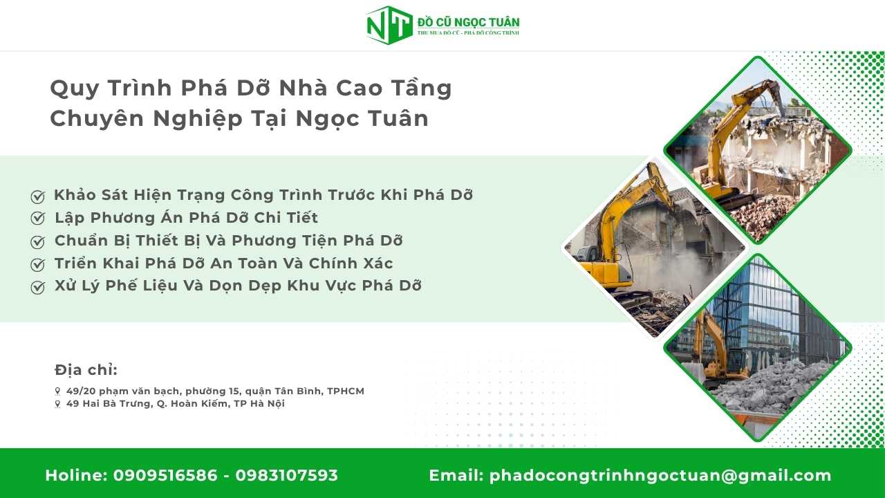 Quy Trình Phá Dỡ Nhà Cao Tầng Chuyên Nghiệp Tại Ngọc Tuân