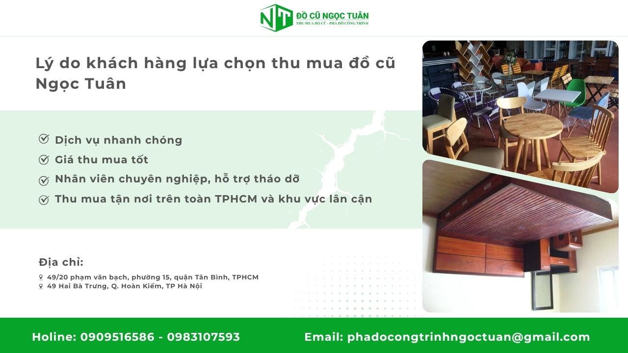Lý do khách hàng lựa chọn thu mua đồ cũ Ngọc Tuân