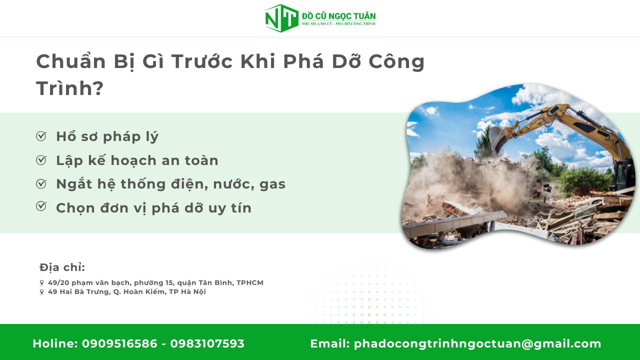 Chuẩn Bị Gì Trước Khi Phá Dỡ Công Trình?