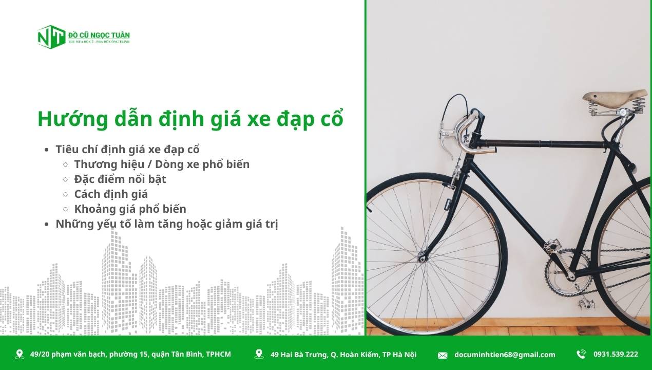Xe đạp cổ: Cách nhận biết, định giá và nơi thu mua uy tín 1 Hướng dẫn định giá xe đạp cổ