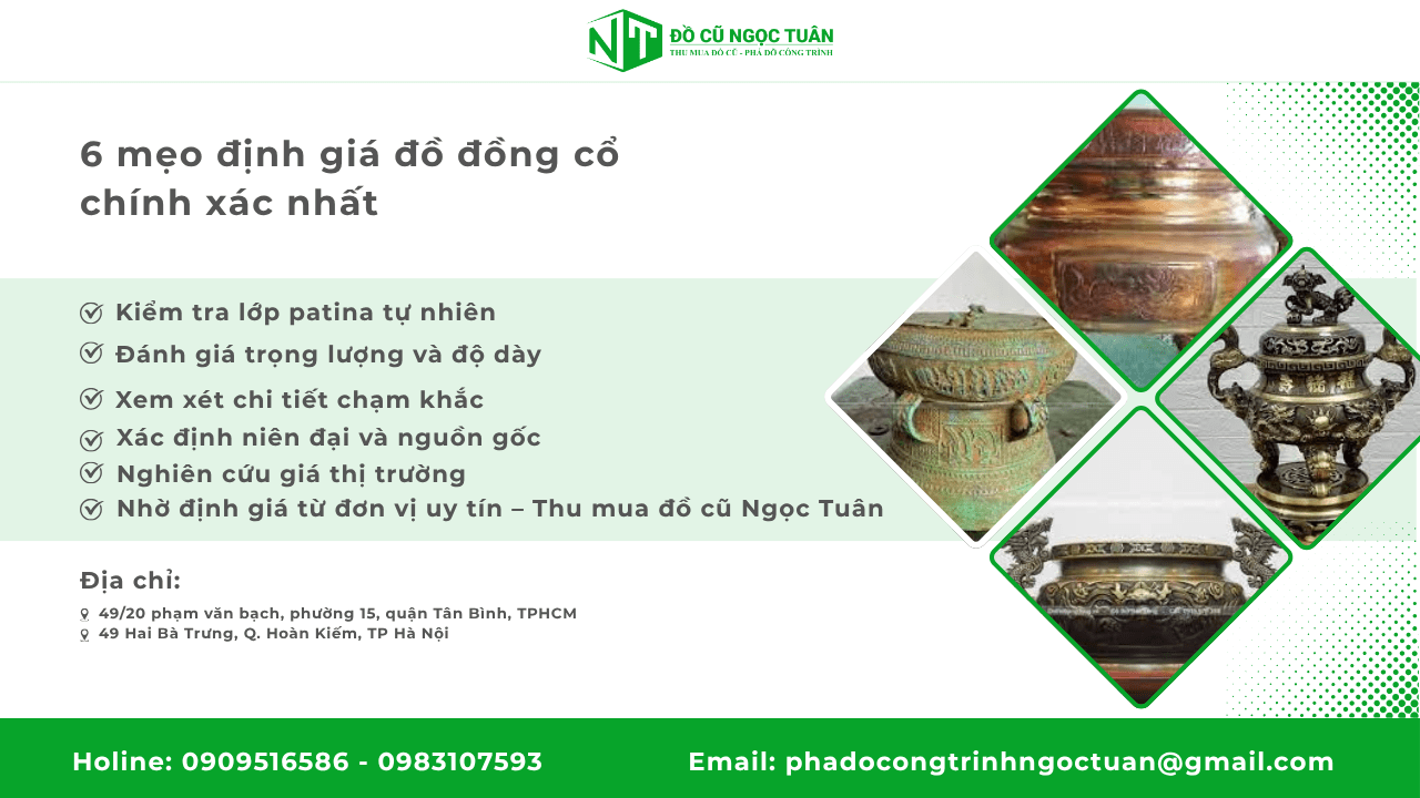Top 6 mẹo định giá đồ đồng cổ chính xác nhất