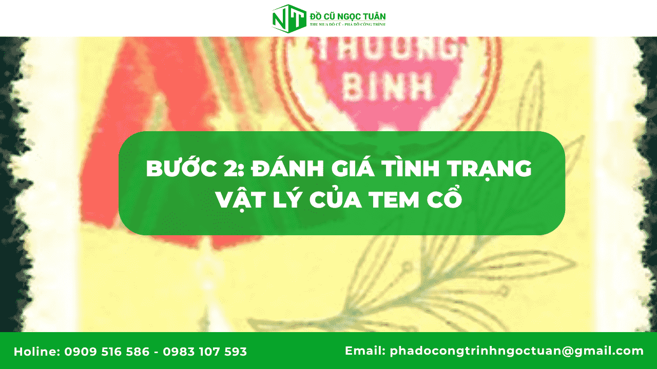 Bước 2: Đánh giá tình trạng vật lý của tem cổ