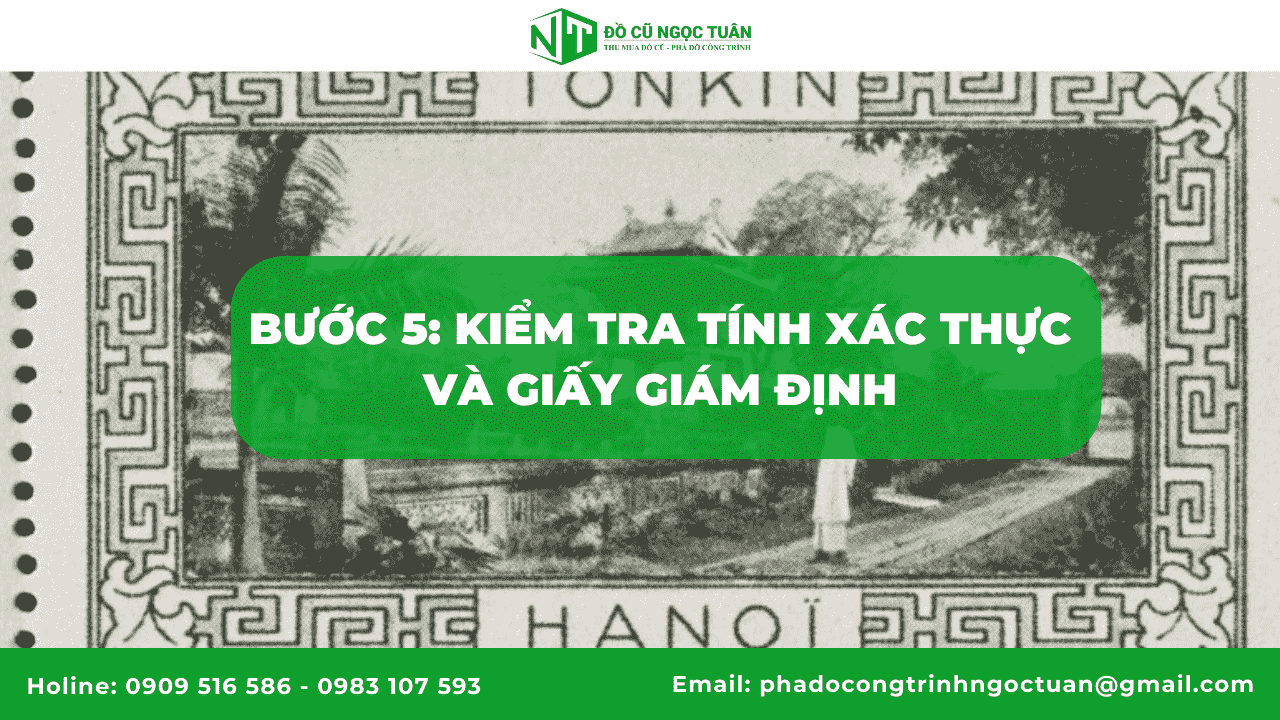 Bước 5: Kiểm tra tính xác thực và giấy giám định