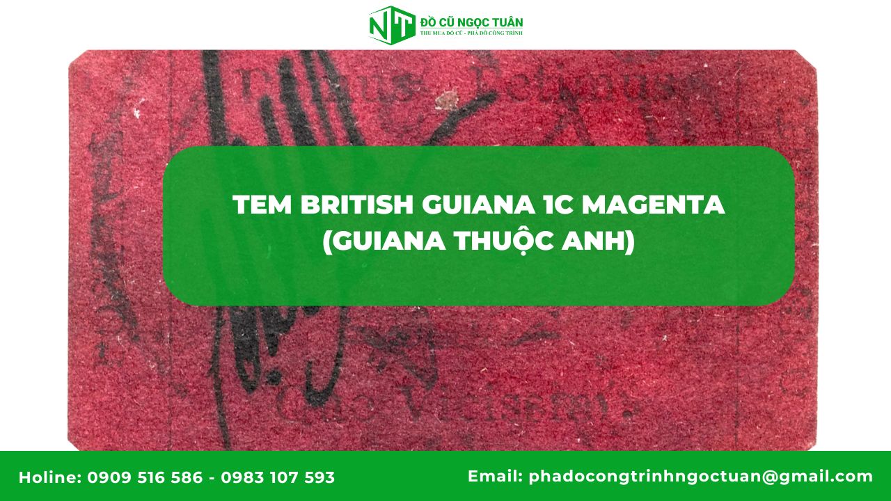 Tem British Guiana 1c Magenta (Guiana thuộc Anh)