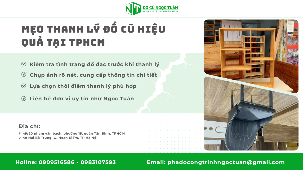 Mẹo thanh lý đồ cũ hiệu quả tại TPHCM