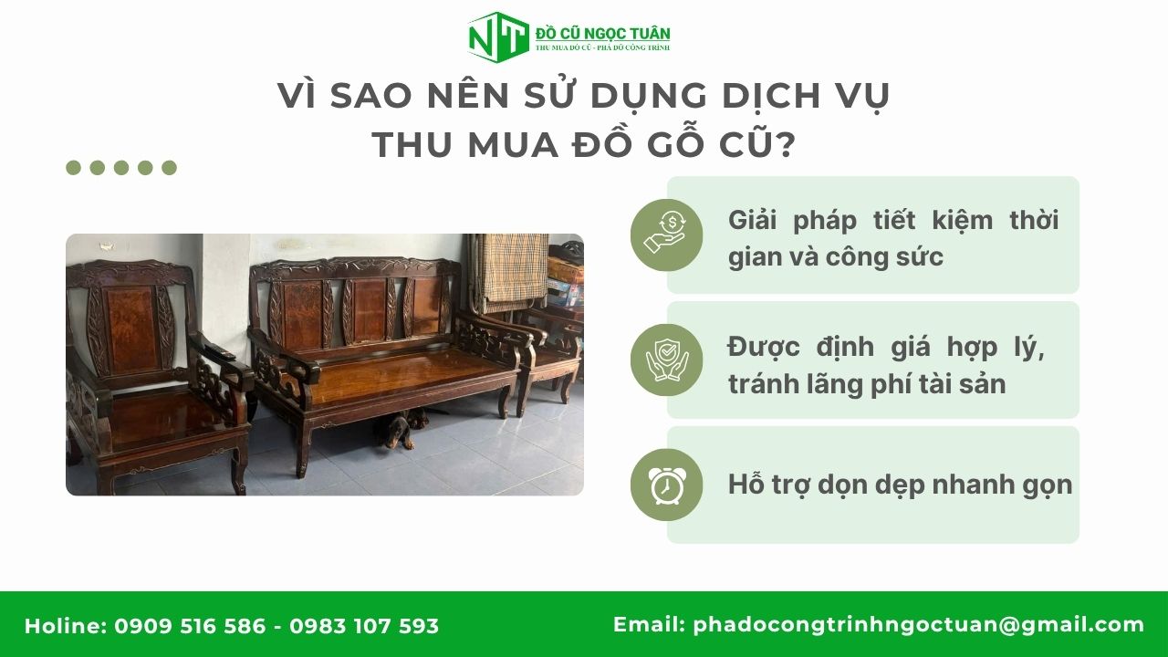 Sử dụng dịch vụ thu mua đồ gỗ cũ