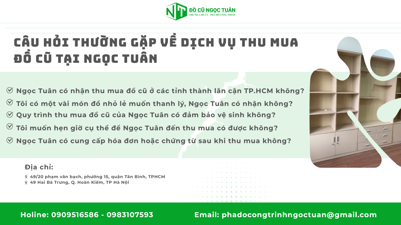 Câu hỏi thường gặp về dịch vụ thu mua đồ cũ tại Ngọc Tuân