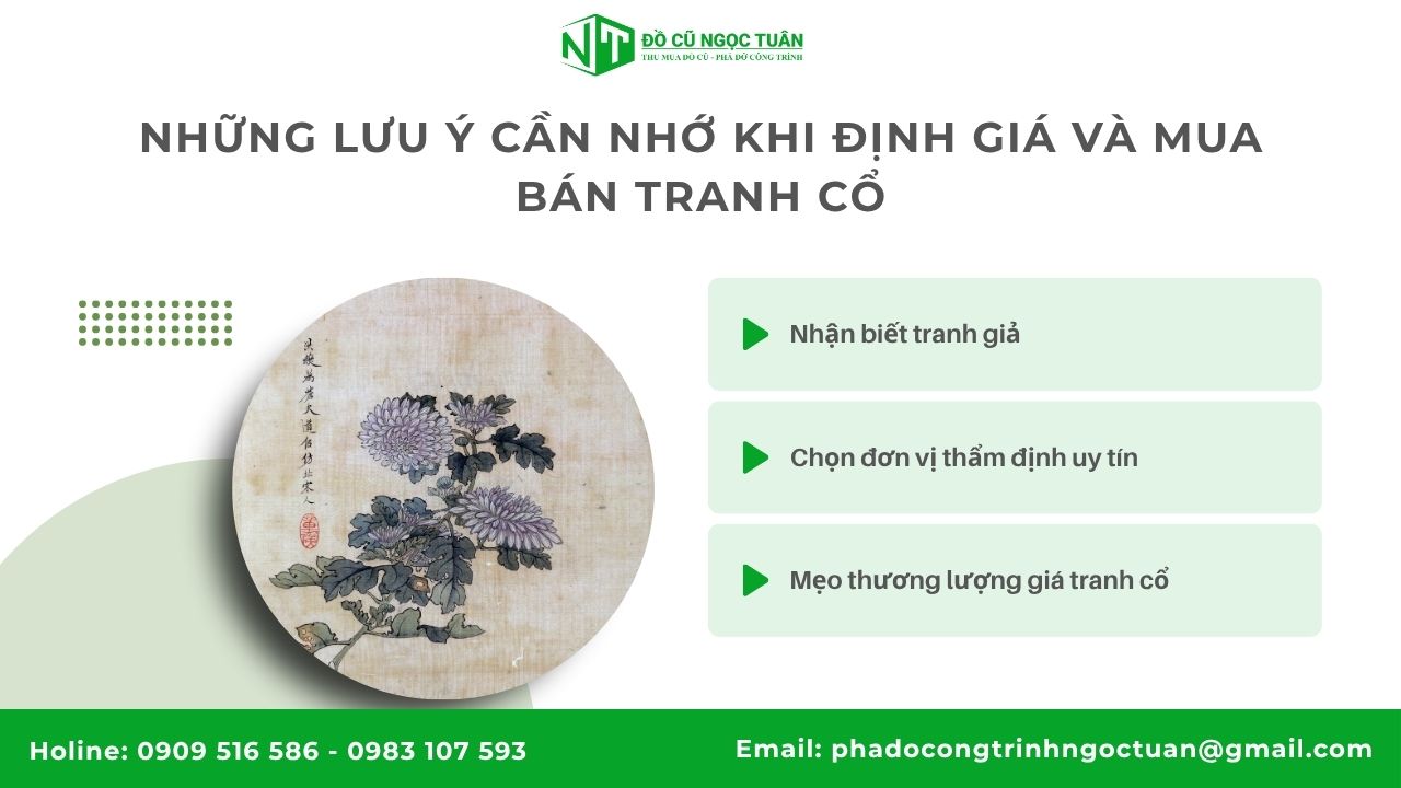 Những lưu ý cần nhớ khi định giá tranh cổ