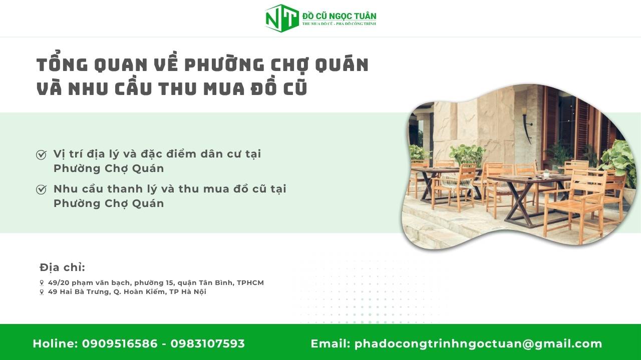 Dịch vụ thu mua đồ cũ Phường Chợ Quán, thanh lý nhanh chóng 1 Tổng quan về Phường Chợ Quán và nhu cầu thu mua đồ cũ