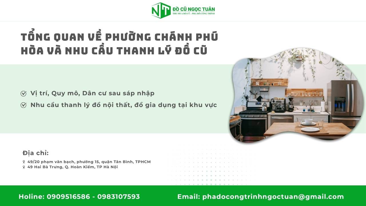 Dịch Vụ Thu Mua Đồ Cũ Phường Chánh Phú Hòa, Thanh Lý Đồ Cũ Uy Tín 1 Tổng Quan Về Phường Chánh Phú Hòa Và Nhu Cầu Thanh Lý Đồ Cũ