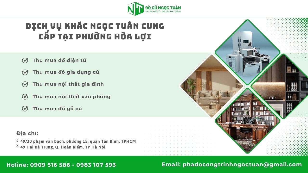 Dịch vụ khác Ngọc Tuân cung cấp tại phường Hòa Lợi