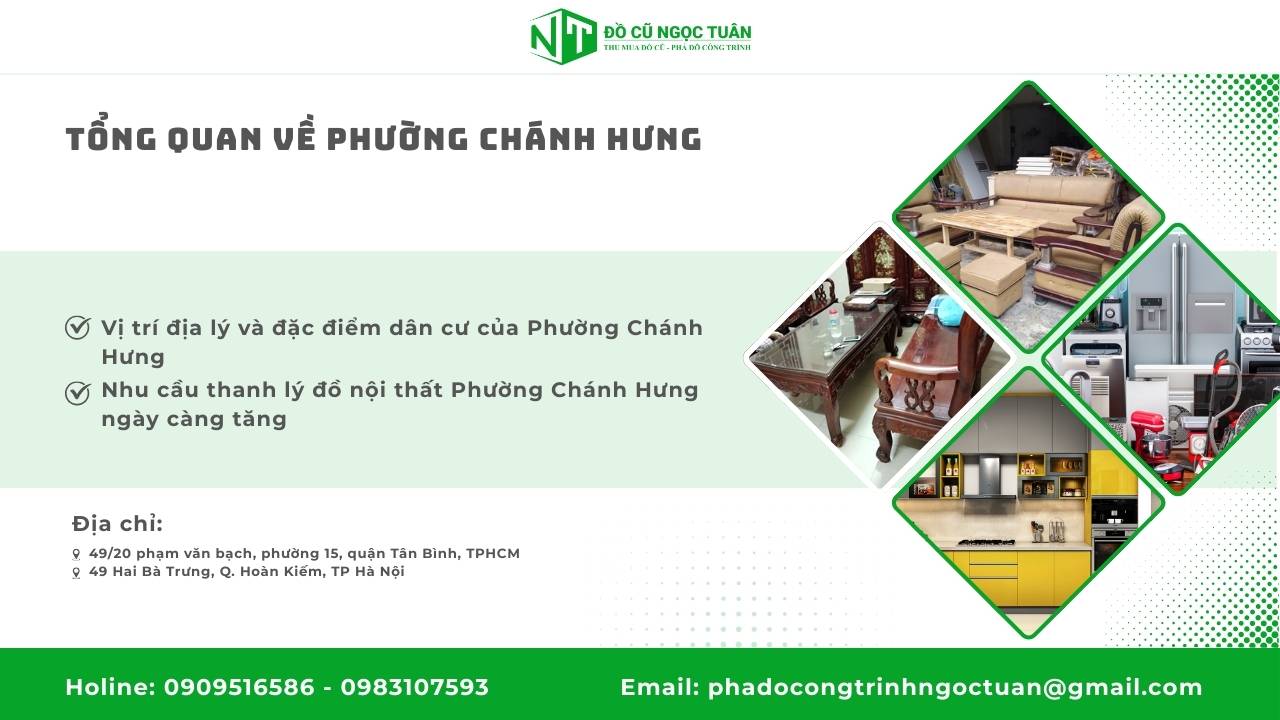 Dịch vụ thu mua đồ cũ Phường Chánh Hưng Chuyên Nghiệp và Uy Tín 1 Tổng quan về Phường Chánh Hưng