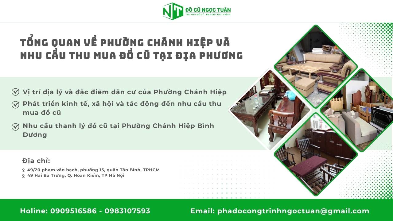 Dịch vụ thu mua đồ cũ Phường Chánh Hiệp Chuyên Nghiệp và Uy Tín 1 Tổng quan về Phường Chánh Hiệp và nhu cầu thu mua đồ cũ tại địa phương