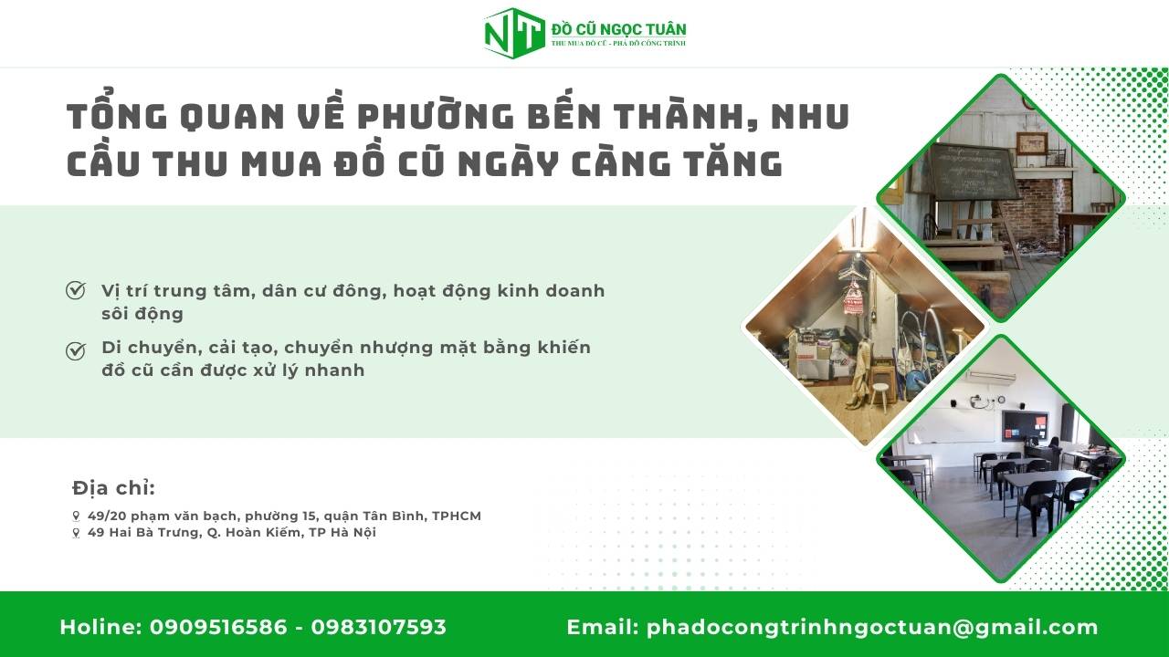 Dịch Vụ Thu Mua Đồ Cũ Phường Bến Thành Chuyên Nghiệp và Uy Tín 1 Tổng Quan Về Phường Bến Thành, Nhu Cầu Thu Mua Đồ Cũ Ngày Càng Tăng