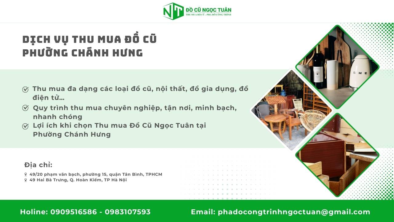 Dịch vụ thu mua đồ cũ Phường Chánh Hưng Chuyên Nghiệp và Uy Tín 2 Dịch vụ thu mua đồ cũ Phường Chánh Hưng