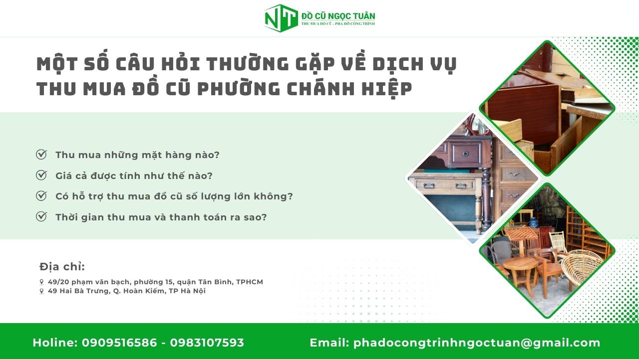 Dịch vụ thu mua đồ cũ Phường Chánh Hiệp Chuyên Nghiệp và Uy Tín 3 Một số câu hỏi thường gặp về dịch vụ thu mua đồ cũ Phường Chánh Hiệp