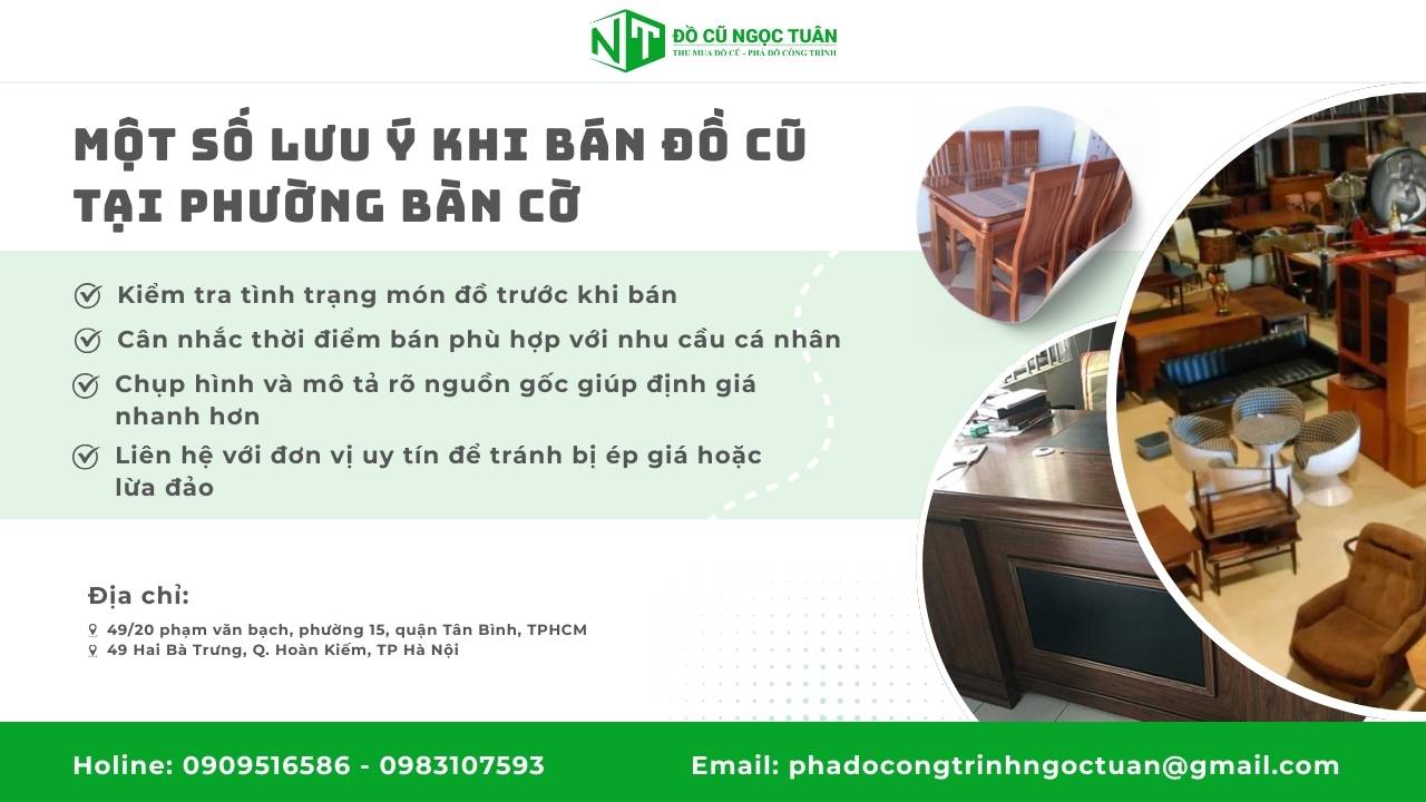 Dịch Vụ Thu Mua đồ cũ Phường Bàn Cờ Uy Tín Và Chuyên Nghiệp 3 Một Số Lưu Ý Khi Bán đồ cũ Tại Phường Bàn Cờ