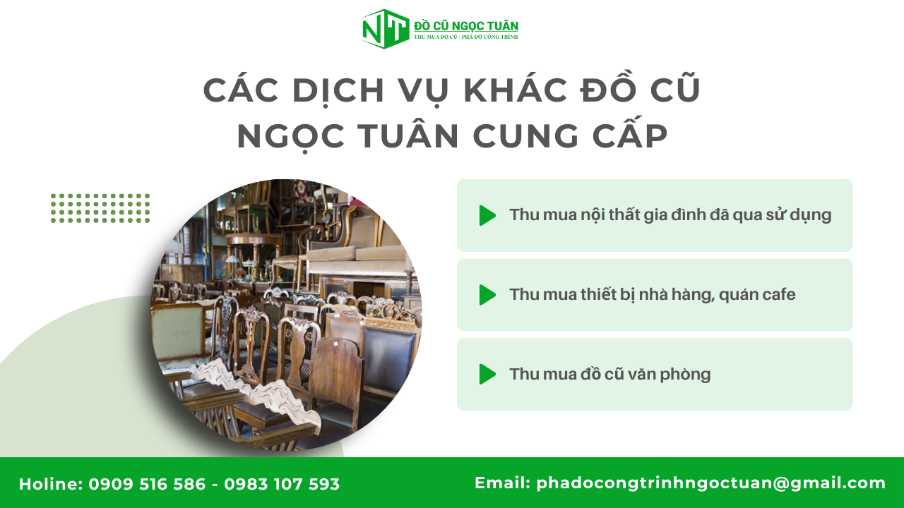 Dịch vụ thu mua nội thất gia đình Ngọc Tuân phường Gia Định giá cao 6 Các dịch vụ khác Đồ Cũ Ngọc Tuân
