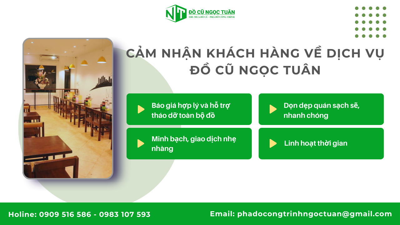 Cảm nhận khách hàng về dịch vụ Đồ cũ Ngọc Tuân