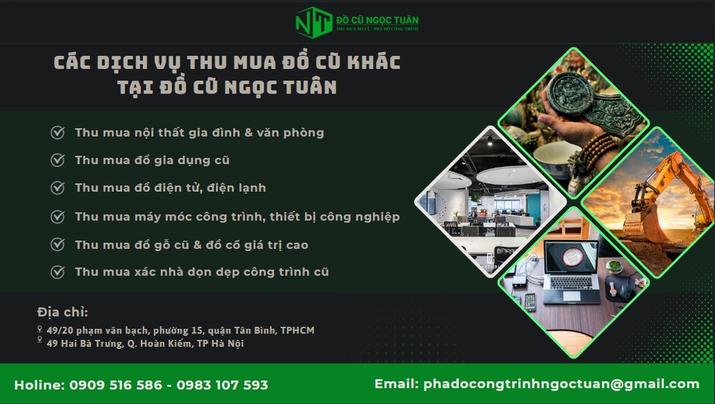 Các dịch vụ thu mua đồ cũ khác tại Đồ Cũ Ngọc Tuân