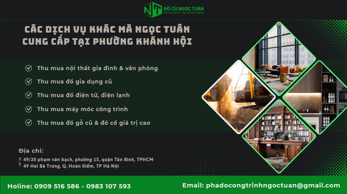 Dịch vụ thu mua nhà hàng phường Khánh Hội Uy Tín 5 Các dịch vụ khác mà Ngọc Tuân Cung Cấp Tại phường Khánh Hội