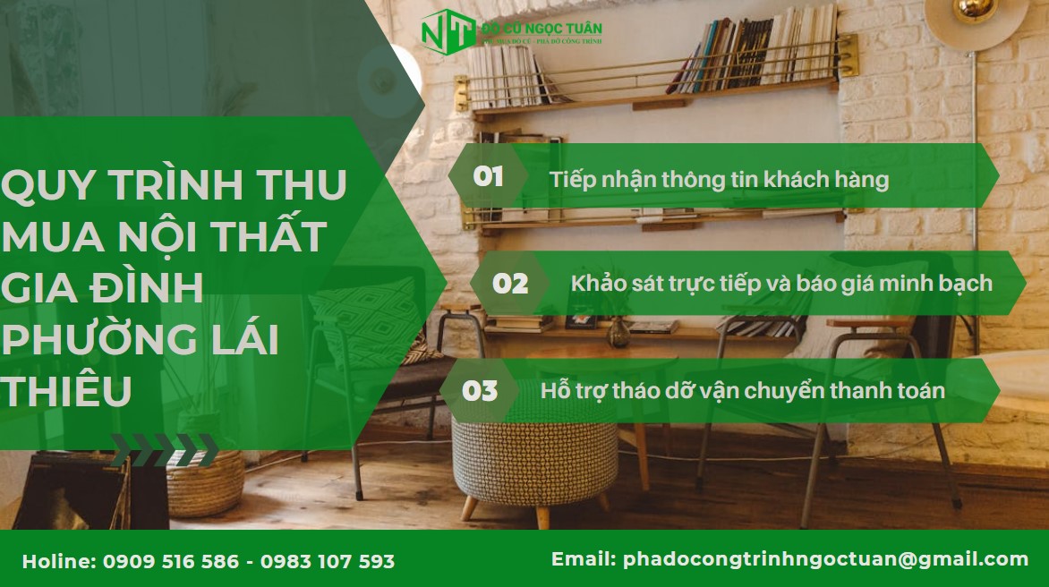 Dịch vụ thu mua nội thất gia đình phường Lái Thiêu 4 Quy trình thu mua nội thất gia đình phường Lái Thiêu