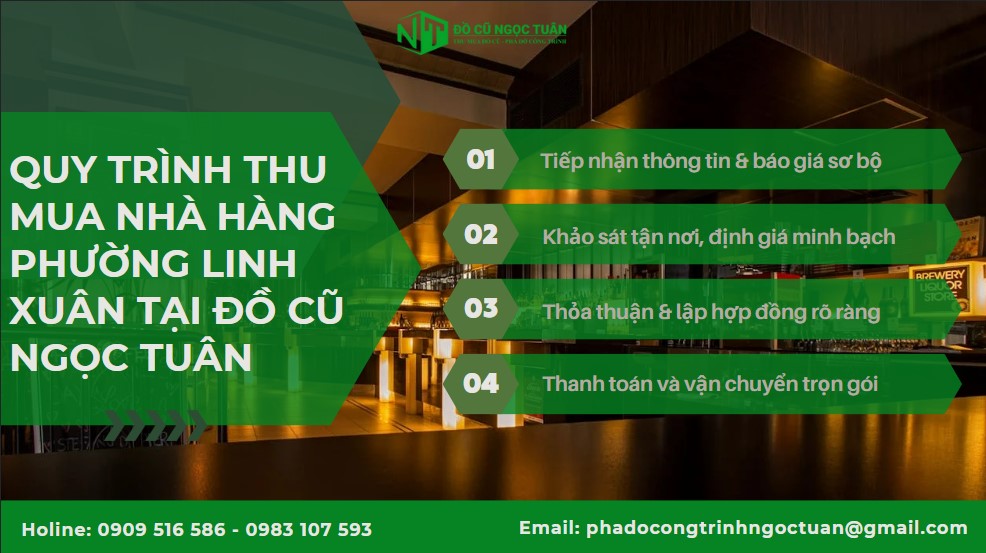 Thu Mua Nhà Hàng Phường Linh Xuân Giá Cao Đồ Cũ Ngọc Tuân 4 Quy trình thu mua nhà hàng phường Linh Xuân tại Đồ Cũ Ngọc Tuân